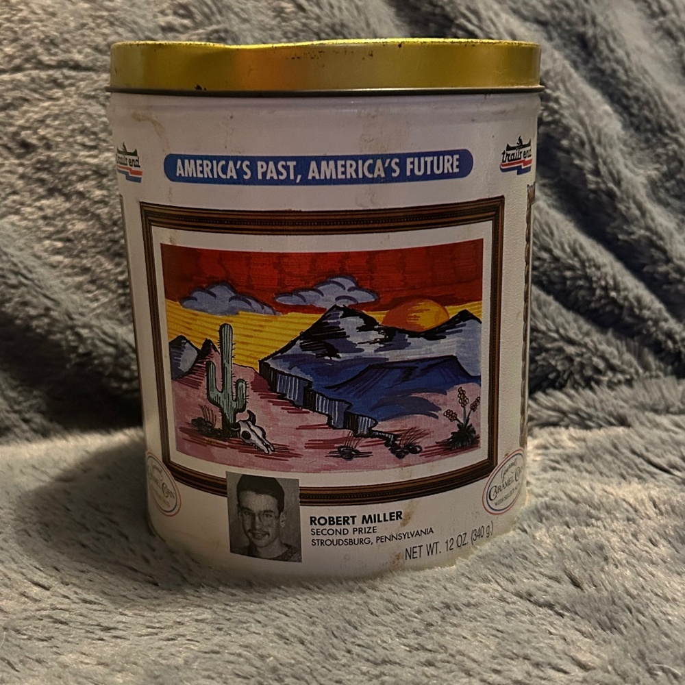 😉Bundle Days😉 Vintage Trails End Gourmet Popcorn Tin Art Contest Series Number 4